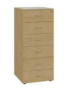 LKRP - A5 dřevěná kartotéka, 6-zásuvková, centrální zámek, javor horský