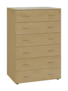 LKRP BIG - A5 dřevěná kartotéka, 6-zásuvková, centrální zámek, javor horský