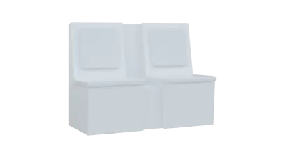 RE LAV - 1200 lavice do čekárny, 2-sedák, 1000x1200x435, bílá, koženka BA 1 - bílá RE LAV - 1200 lavice do čekárny, 2-sedák, 1000x1200x435, bílá, koženka BA 1 - bílá