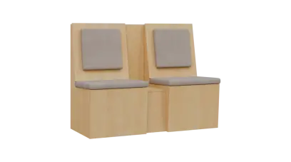 RE LAV - 1200 lavice do čekárny, 2-sedák, 1000x1200x435, bříza světlá, koženka BE 5 - krémová RE LAV - 1200 lavice do čekárny, 2-sedák, 1000x1200x435, bříza světlá, koženka BE 5 - krémová