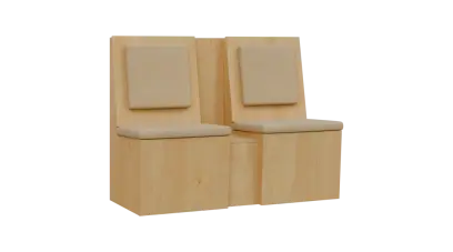 RE LAV - 1200 lavice do čekárny, 2-sedák, 1000x1200x435, javor horský, koženka Z 01 - žlutá RE LAV - 1200 lavice do čekárny, 2-sedák, 1000x1200x435, javor horský, koženka Z 01 - žlutá