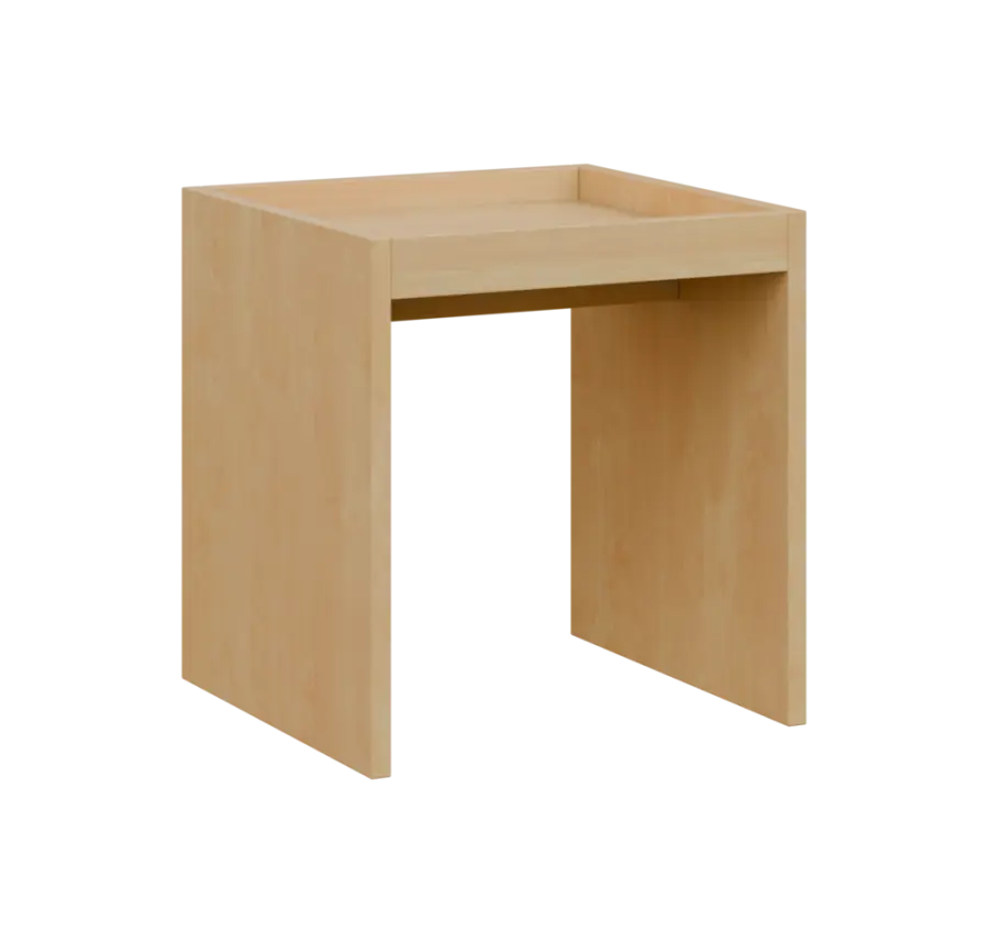 RE ST - 400 stolek odkládací malý, 430x400x400, bříza světlá