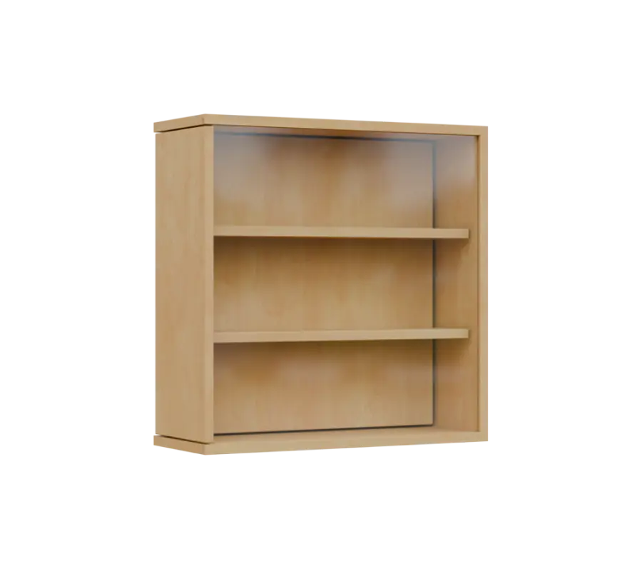 RE VTB - 200 vitrína s bočním výsuvem, 600x600x200, bříza světlá