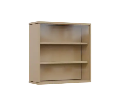 RE VTB - 200 vitrína s bočním výsuvem, 600x600x200, pískově žlutá