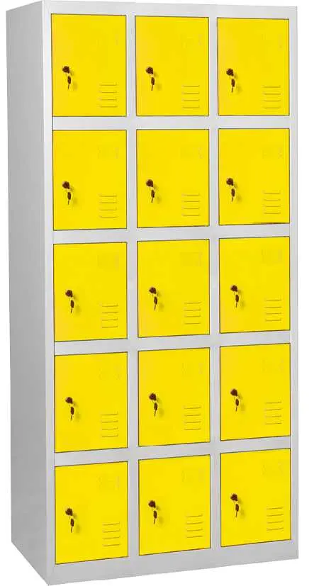 JP - 615 skříň 15-boxová, 1850x900x500 mm, šedožlutá