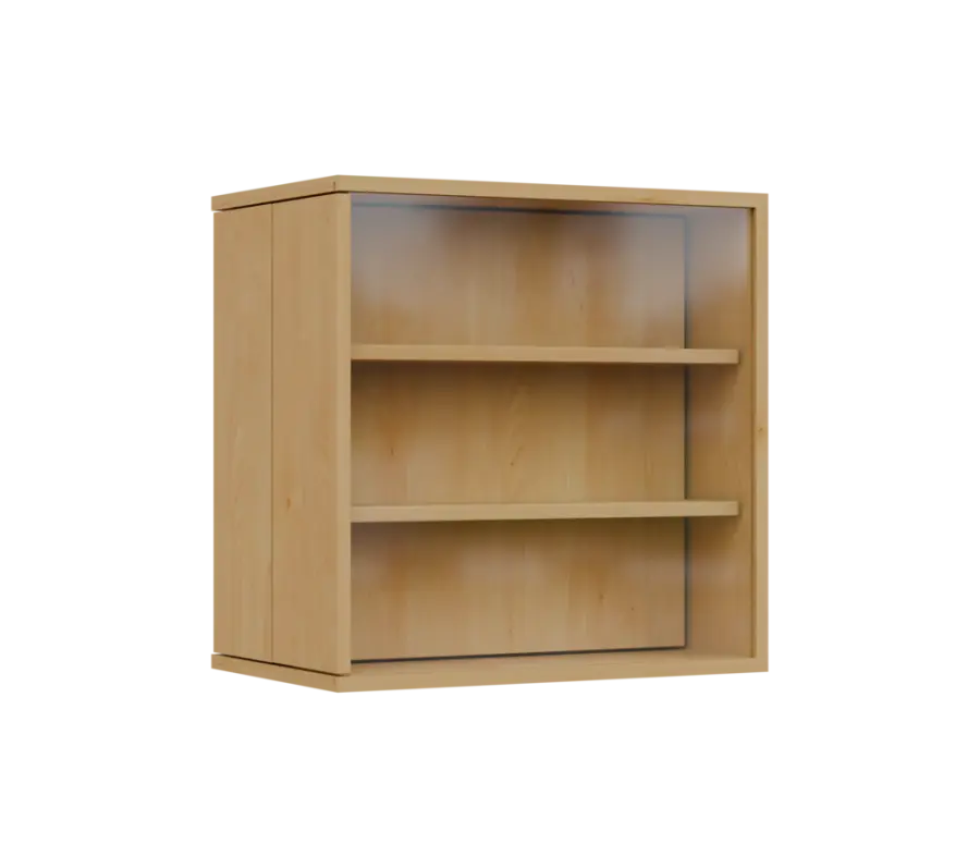 RE VTB - 350 vitrína s bočním výsuvem, 600x600x350, javor horský