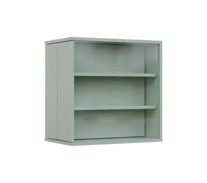 RE VTB - 350 vitrína s bočním výsuvem, 600x600x350, pastelově zelená