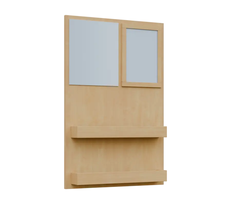 RE NÁS - 900 nástěnka, 900x600x78, bříza světlá