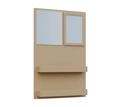 RE NÁS - 900 nástěnka, 900x600x78, pískově žlutá