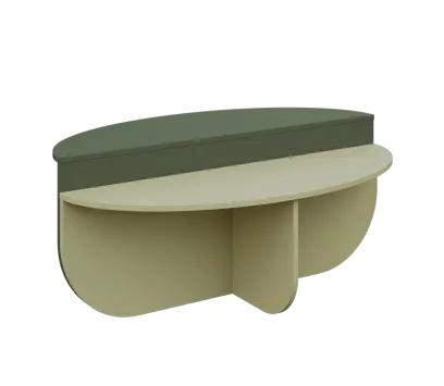 RGY 13 konferenční stolek, deska 18 mm, 500x1200x700, zelená