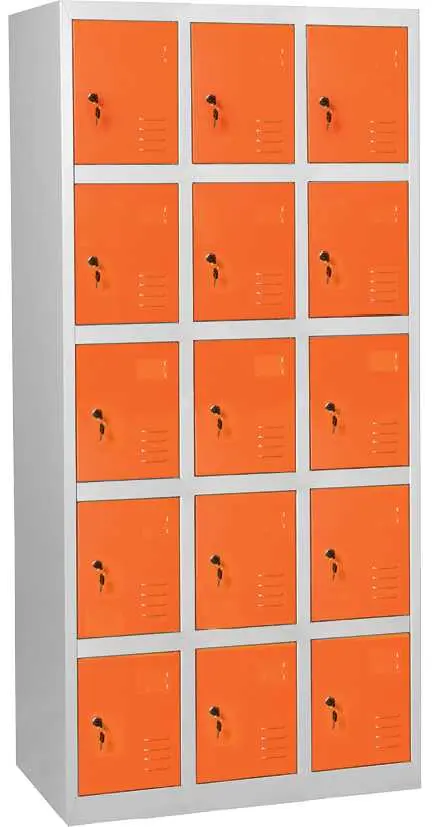 JP - 615 skříň 15-boxová, 1850x900x500 mm, šedooranžová
