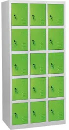 JP - 615 skříň 15-boxová, 1850x900x500 mm, šedozelená