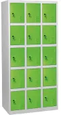 JP - 615 skříň 15-boxová, 1850x900x500 mm, šedozelená