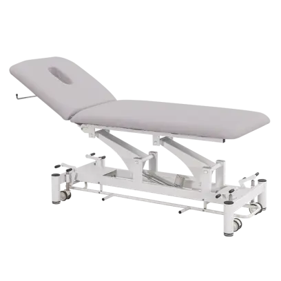 FYZIO 2, lehátko vyšetřovací zdravotní, ovladání nožním rámem, 2-segmentové, elektricky stavitelné, barva Medi SK světle šedá