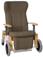 GAVOTA F2-2-V pečovatelské křeslo, mobilní, s polohováním obsluhou, opěrák comfort, výškově stavitel