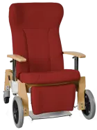 GAVOTA F2-2-V pečovatelské křeslo, mobilní, s polohováním obsluhou, opěrák comfort, výškově stavitel