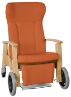 GAVOTA F2-2-P pečovatelské křeslo, mobilní, s polohováním obsluhou, opěrák comfort, pevné područky,