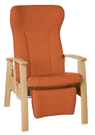 GAVOTA C2-2-P pečovatelské křeslo, pevné, s polohováním obsluhou, opěrák comfort, pevné područky, dř