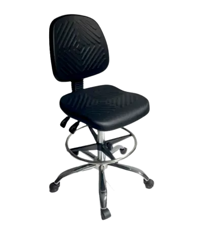 PUR 64, židle antistatická, laboratorní a dílenská, PU černá