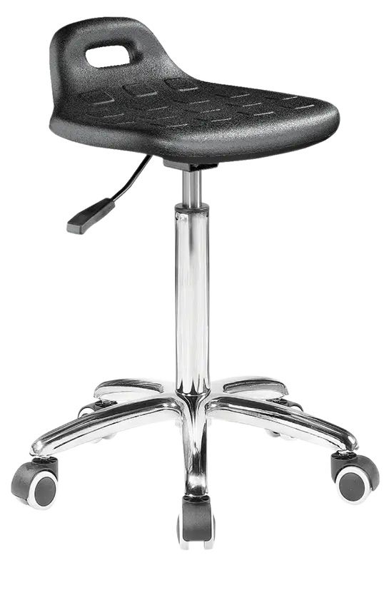 PUR 08, židle laboratorní a dílenská, PU černá