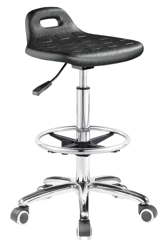 PUR 10, židle laboratorní a dílenská, PU černá