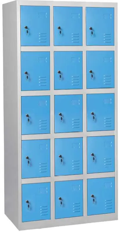 JP - 615 skříň 15-boxová, 1850x900x500 mm, šedomodrá