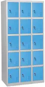 JP - 615 skříň 15-boxová, 1850x900x500 mm, šedomodrá