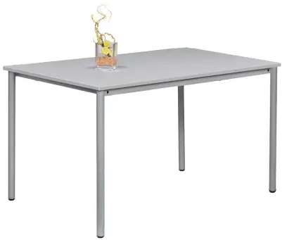 JST 140 Jídelní stůl 1400 x 800 mm, deska šedá U708/ podnož stříbrná RAL9006