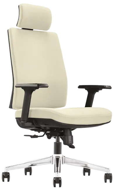 ARIA, židle kancelářská, kříž chrom, MEDI ML krémová