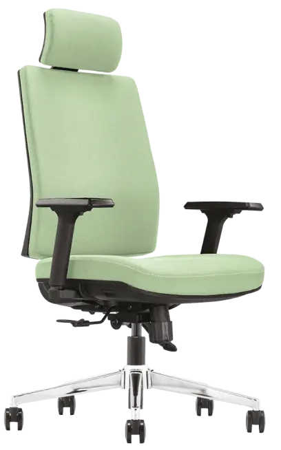 ARIA, židle kancelářská, kříž chrom, MEDI ML zelinkavá