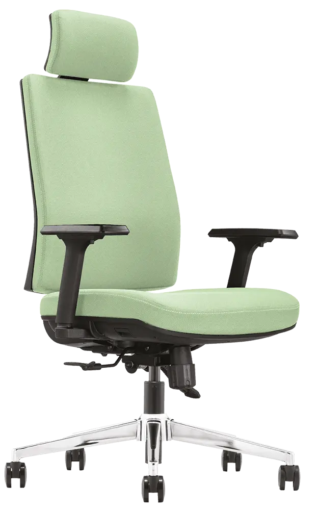 ARIA, židle kancelářská, kříž chrom, MEDI ML zelinkavá