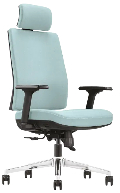 ARIA, židle kancelářská, kříž chrom, MEDI ML pastelově modrá