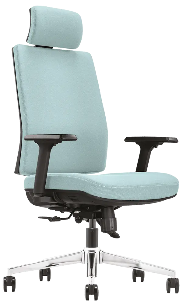 ARIA, židle kancelářská, kříž chrom, MEDI ML pastelově modrá