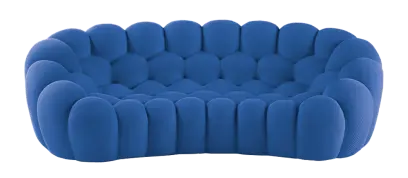 BUBBLES, pohovka 3-místná, látka modrá