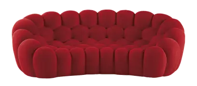 BUBBLES, pohovka 3-místná, látka červená