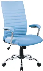 GRACE židle kancelářská, ekokůže světle modrá