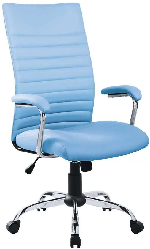 GRACE židle kancelářská, ekokůže světle modrá