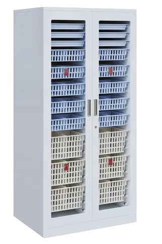 EUROMEDICA P - 93/70 skříň léková boxová, 2-dveřová, 1950x930x700, šedá