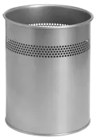KOK 15, kovový odpadkový koš, stříbrný