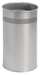 KOK 21, kovový odpadkový koš, stříbrný