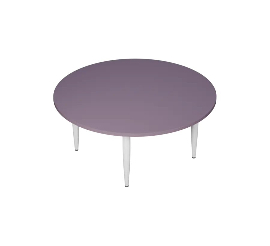 PLAYFORM 01 modulární hravé stoly, výška 520 mm, kovová podnož bílá, deska 25 mm, šeříková