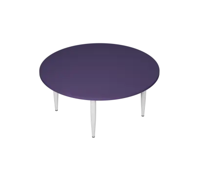 PLAYFORM 01 modulární hravé stoly, výška 520 mm, kovová podnož bílá, deska 25 mm, fialková