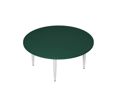 PLAYFORM 01 modulární hravé stoly, výška 520 mm, kovová podnož bílá, deska 25 mm, zelený onyx