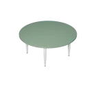 PLAYFORM 01 modulární hravé stoly, výška 520 mm, kovová podnož bílá, deska 25 mm, šedo-zelinkavá
