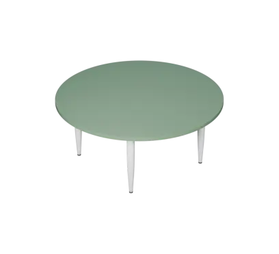 PLAYFORM 01 modulární hravé stoly, výška 520 mm, kovová podnož bílá, deska 25 mm, šedo-zelinkavá