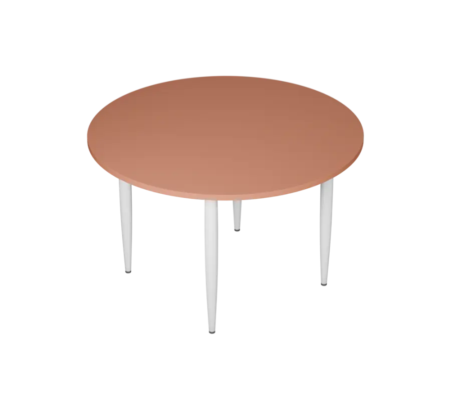 PLAYFORM 201 modulární hravé stoly, výška 750 mm, podnož bílá, deska 25 mm, pudrově hnědá
