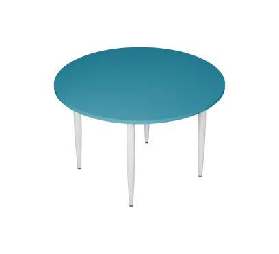 PLAYFORM 201 modulární hravé stoly, výška 750 mm, podnož bílá, deska 25 mm, skandinávská modrá