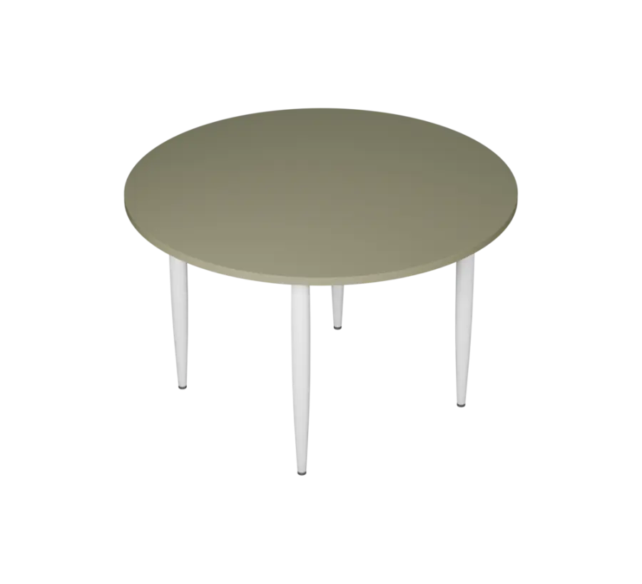 PLAYFORM 201 modulární hravé stoly, výška 750 mm, podnož bílá, deska 25 mm, beton zelinkavý