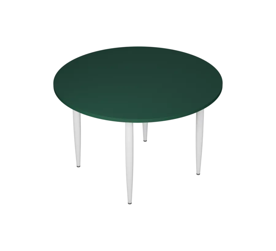 PLAYFORM 201 modulární hravé stoly, výška 750 mm, podnož bílá, deska 25 mm, zelený onyx