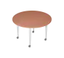 PLAYFORM 201 K modulární hravé stoly, mobilní, výška 750 mm, kovová podnož bílá, deska 25 mm, pudrově hnědá